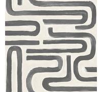 Holden Brushed Geo Soft Tones Geometric Style Wallpaper for Modern Living Spaces, Bedrooms, Feature Wall or Kids Bedrooms Charcoal/Cream (14233)