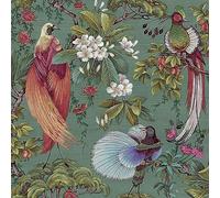 Holden Cascading Gardens Wallpaper Collection Yasuni Green 91401 Tropical Birds Flowers