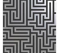Holden Decor 12912 Glistening Maze Black Wallpaper