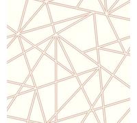Holden Décor 3D Geometric Wallpaper Triangle Metallic Rose Gold Cream Holden Decor Paladium