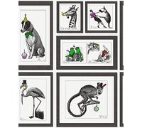 Holden Decor Animals Mad Dogs Collage Frame Print Quirky Wallpaper - Multi 97921
