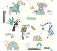 Holden Decor Abstract Animals Blue Teal Wallpaper