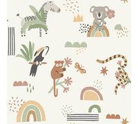 Holden Décor Abstract Animals Sage/beige Children's Wallpaper