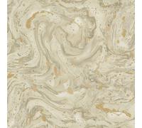 Holden Decor Abstract Art Pattern Paint Oil Swirl Metallic Wallpaper in Beige Holden Decor Beige