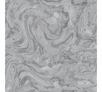 Holden Decor Abstract Art Pattern Paint Oil Swirl Metallic Wallpaper in Grey Holden Decor Grey