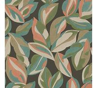 Holden Decor Abstract Leaf CharcoalWallpaper 13573 - Large Foliage Earthy Tones