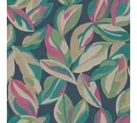 Holden Décor Abstract Leaf Wallpaper Navy Teal Beige Pink Green Natural Leaves Botanical
