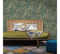 Holden Décor Alchemy Wallpaper Collection Tipaza Green Silver Holden 65830