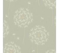 Holden Décor Allora Dandelions Heavyweight Vinyl Textured Wallpaper in Light Grey Holden Décor Light Grey