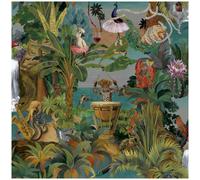 Holden Décor Animal Beach Party Wallpaper Multicoloured Tiger Birds Trees Nature Feature Wall