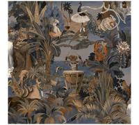 Holden Odyssey Animal Beach Party Wallpaper - Deep Navy Blue Marine Life Pattern - Illustrated Nautical Theme for Children's Room (14351)