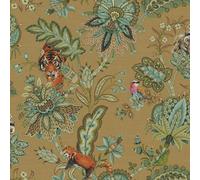 Holden Décor Animal Floral Jacobean Yellow Ochre Wallpaper
