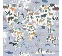 Holden Décor Animal Maps Blue Children's Wallpaper
