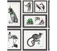 Holden Decor Animals Mad Dogs Collage Frame Print Quirky Wallpaper - Multi 97921