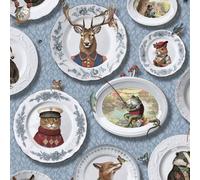 Holden Décor Animals Vintage Tea Party Wallpaper Blue Holden 13941