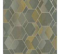 Holden Décor Asik Geo Wallpaper Grey / Yellow Holden 13002