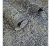 Holden Décor Austin Navy Gold Industrial Concrete Texture Wallpaper