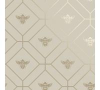 Holden Décor Bee Wallpaper in Taupe Holden Décor Taupe