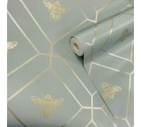 Holden Décor Blue Bee Smooth Wallpaper