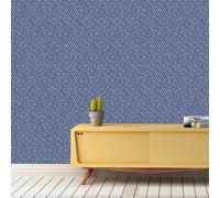 Holden Décor Blue Navy Dots Wallpaper Smooth Circular Spots Geometric Pattern Paste The Wall