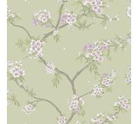 Holden Décor Cherry Blossom Wallpaper in Green Holden Décor Green