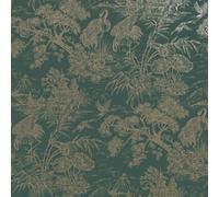 Holden Decor Crane Lagoon Aqua Gold Wallpaper 13732