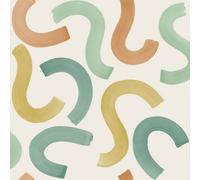 Holden Decor Curly Confetti Teal / Ochre / Orange Children's Wallpaper, Multi