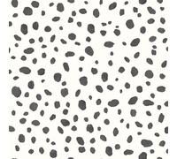 Holden Decor Dalmatian Spot Dot Print Trendy Contemporary Wallpaper in White Holden Decor White