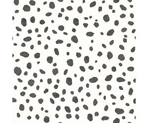 Holden Decor Dalmation 12940 Black/White Paper Wallpaper, Black/White Full Roll