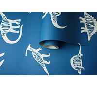Holden Decor Dino Dictionary Blue 90901 Wallpaper