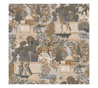 Holden Décor Eastern Horizons Animal Palace Wallpaper in Pale Blue Holden Décor Pale Blue