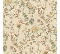 Holden Decor Floral Bird Trail Cream Wallpaper 13600