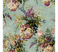 Holden Décor Floral Vase Bouquet Blue Teal Wallpaper