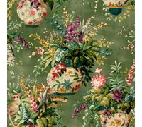 Holden Décor Floral Vase Bouquet Green Feature Wallpaper