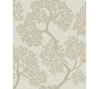Holden Décor Giovanni Tree Cream Classic Traditional Heavyweight Vinyl Wallpaper