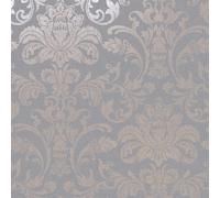 Holden Decor Glistening Damask Grey Rose Gold Wallpaper 12712