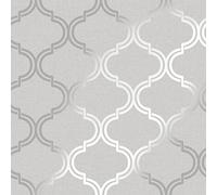 Holden Decor, Glistening Geo Grey Silver Wallpaper, 12750
