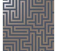 Holden Decor Glistening Maze Navy Wallpaper - Dark Blue (12913)