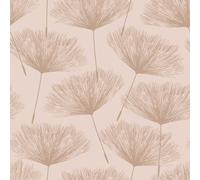 Holden Decor Glistening Metallic Fleur Dandelion Floral Flower Wallpaper in Pink Holden Decor Pink