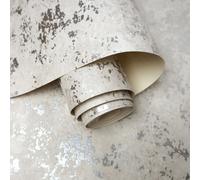 Holden Décor Gmeli Cream Industrial Concrete Blown Vinyl Wallpaper
