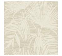 Holden Décor Grasscloth Leaf Textured Wallpaper in Cream Holden Décor Cream