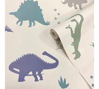 Holden Décor Grey Dinosaur Smooth Wallpaper