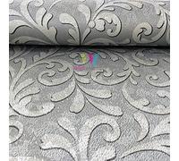 Holden Decor Grey/Silver Ornamental Sequin Wallpaper
