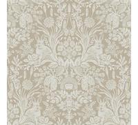 Holden Decor Harlen Beige Wallpaper 13559 - Botanical Hedgehogs Rabbits Flowers