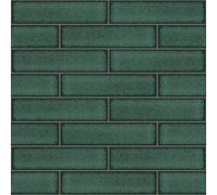 Holden Celadon Gloss Tile Emerald Green Wallpaper