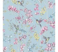 Holden Décor Holden Decor Charm Hummingbird Duck Egg & Pink Wallpaper 12391