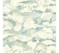 Holden Decor Cloudscape Soft Aqua Wallpaper 10m x 53cm, Blue