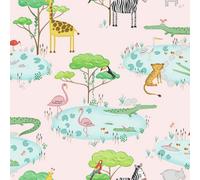 Holden Décor Holden Decor Crocodile Lake Pink Wallpaper 90931