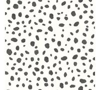 Holden Decor Dalmation 12940 Black/White Paper Wallpaper, Black/White Full Roll