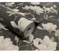 Holden Décor Holden Decor Eleganza Petalina Floral Charcoal Wallpaper 36403